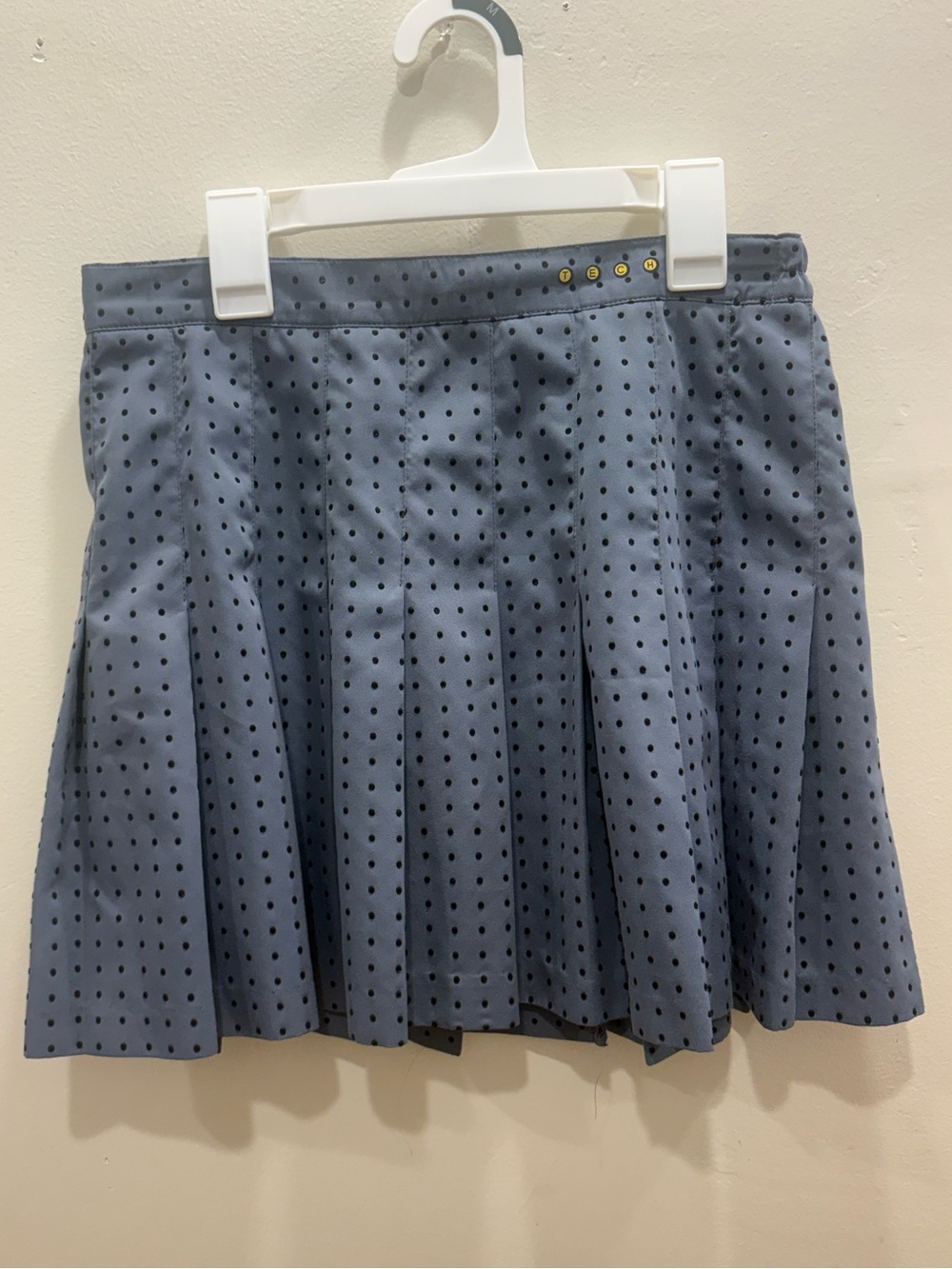 Tail Tech Gray Black Polka Dot Pleated Golf Tennis Skirt Size 10